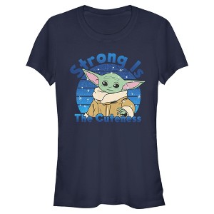 Juniors Womens Star Wars The Mandalorian The Child Strong is the Cuteness T-Shirt - 1 of 3