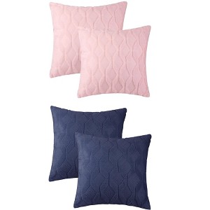 Unique Bargains Home Decor Solid Soft Short Plush Throw Pillowcases 4 Pcs - 1 of 4