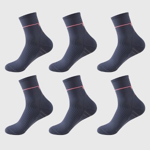 Anna-Kaci Women's 6pk Professional Athletic Socks - Ankle-Length Sports Socks with Elastic Cuff & Reinforced Design for Running & Gym - 1 of 4
