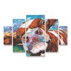 Trademark Fine Art -Carolee Vitaletti 'Curious Cow I' Multi Panel Art Set Large Diamond - 2 of 3