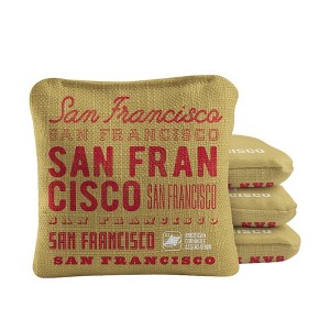Skip's Garage | Gameday San Francisco Football Synergy Pro Cornhole Bags (Set of 4) - 1 of 4