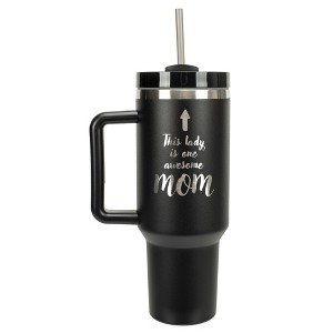 Elanze Designs This Lady Is One Awesome Mom Arrow 40 oz. Stainless Steel, Large Water Bottle Coffee Mug, Spill & Leak Resistant, Thermal Travel - 1 of 1