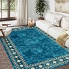 Bordered Machine Washable Area Rugs, Area Rugs for Bedroom, Soft Lightweight Non Slip Indoor Carpet, Living Room Rug - 2 of 4
