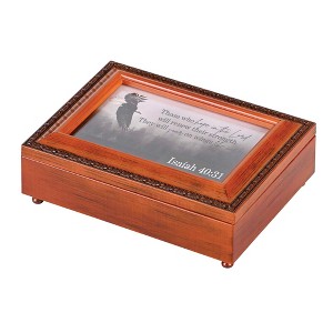 Dicksons BOXMBWG-110 Renew Their Strength Woodgrain Finish 8 x 6 Inch Acrylic Music Jewelry Box Plays Amazing Grace - 1 of 2