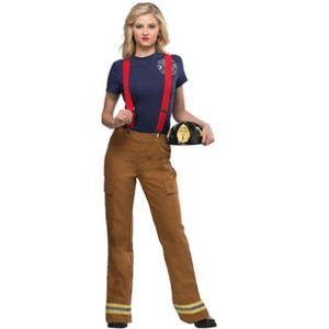 HalloweenCostumes.com Fun Costumes Women's Fire Captain Costume - 1 of 4