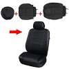 GOTGELIF PU Leather Car Seat Covers Set Universal Fit for 5 Seats, Waterproof & Non-Slip - 3 of 4