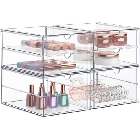 Makeup Organizer Storage,Acrylic Drawer Organizers -Pull-Out Drawer,Great  for Medicine, Cosmetics, Makeup and Bathroom Organization 