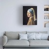 Trademark Fine Art -Johannes Vermeer 'Girl with a Pearl Earring' Canvas Art - 2 of 4
