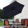 Sunnydaze Outdoor Aluminum Patio Table Umbrella with Polyester Canopy and Tilt and Crank Shade Control - 7.5' - 4 of 4