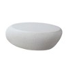 NicBex 43.31" Vintage Fiberglass Elliptical Coffee Table,Matte Rocks Table front of the Sofa, Irregular Center Table for Living Room - 3 of 4