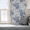 NuWallpaper Secret Garden Peel and Stick Wallpaper Navy: Removable Vinyl, Self-Adhesive, Smooth Finish, 28.2 Sq Ft Coverage - 4 of 4