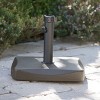 Maggift Square Umbrella Base with 2 Handles, Open Umbrella Maximum Diameter 8 Feet, Suitable for Patio, Poolside, Brown, 17.9" * 17.9" * 3.5" - 3 of 4
