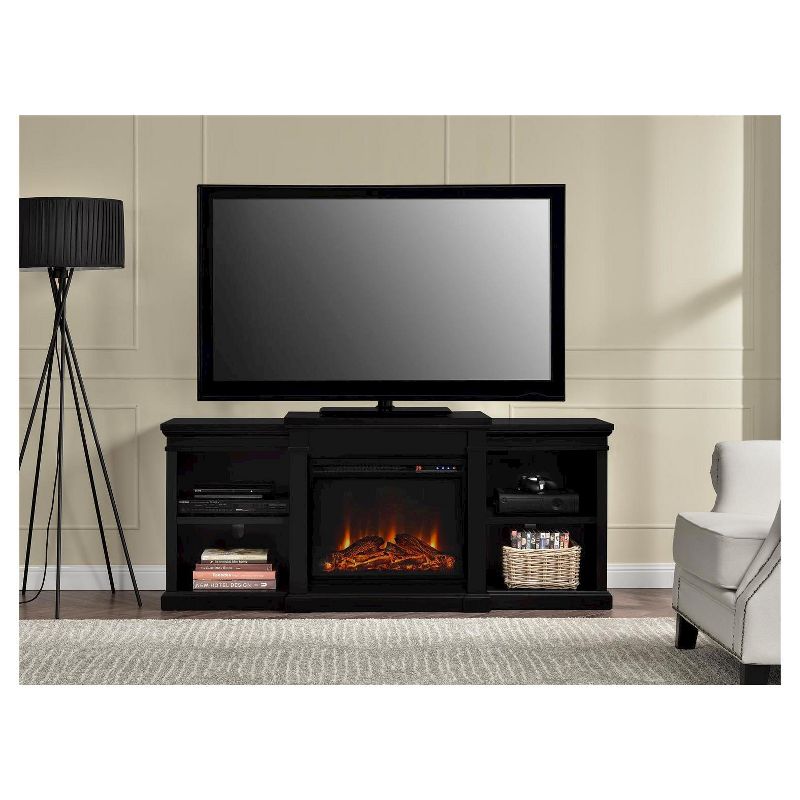 Union Electric Fireplace TV Stand with Side Shelves for TVs up to 70" -  Room & Joy, 4 of 7
