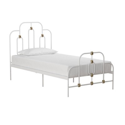 target black metal bed frame