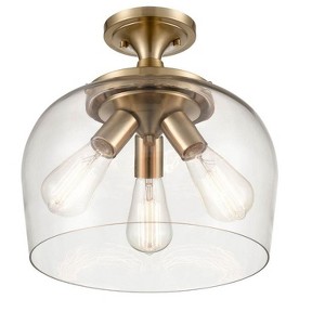 Millennium Lighting Ashford 3 - Light Flush Mount in  Modern Gold - 1 of 4