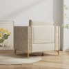 CAVINAS Velvet Upholstered Accent Chair with Rivet Trim and Metal Legs, Button Tufted Armchair for Living Room and Bedroom - 3 of 4