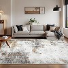 Washable Runner Rug Modern Abstract Non-Slip Stain-Resistant Indoor Carpet Hallway Low Pile Bedroom Laundry Entrance - 2 of 4