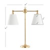 31" Metal Ruth Library Table Lamp (Includes LED Light Bulb) Gold - JONATHAN Y: Elegant Desk Lighting, UL Listed - 4 of 4