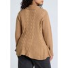 ELOQUII Women's Plus Size Peplum Zipper Sweater - 3 of 4