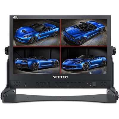 SEETEC 15.6" 4 HDMI Input Output Quad Split Display for ATEM Mini Video Switcher Live Streaming Broadcast Director Monitor Used in Movie Production