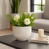 Artistic Small Swirl Texture Vase - Decorative Home Accent for Bedroom, Office Spaces, and Table Decor - Modern Sculptural Flower Vase - 3 of 4