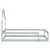 Cesicia Twin Size Wood bed with House-shaped Headboard, Floor bed with Fences - 3 of 4