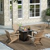 WestinTrends Outdoor Patio Adirondack Chair With Square Fire Pit Table Sets - 2 of 2