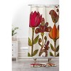 In The Garden Shower Curtain Ivory - Deny Designs: Bird Pattern, Microfiber Bath Curtain, Machine Washable - 2 of 4