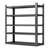 72"H 5 Tier Metal Shelves for Storage Garage Shelving 2000LBS Heavy Duty Storage Shelves ,Black - 4 of 4