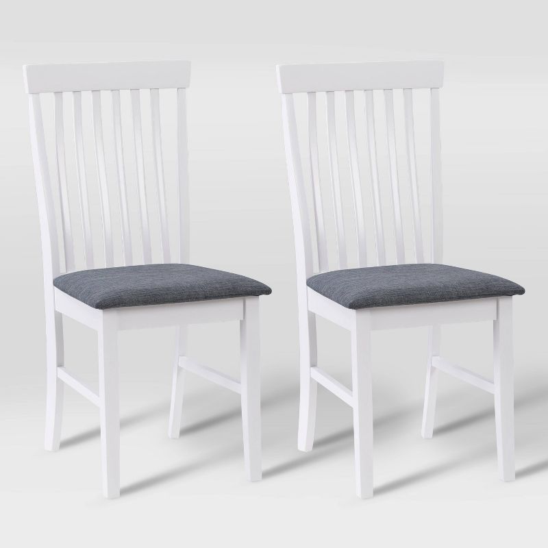 Set of 2 Michigan Two-Toned Wood Dining Chairs Gray/White - CorLiving, 1 of 13