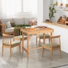 Tangkula Outdoor Fir Wood Dining Table 1.5" Umbrella Hole Yard Garden Natural Patio - 2 of 4