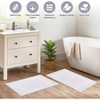 Heavyweight Cotton Bath Mats, Washable Rug for Shower, 22x 35, White, Set of 2, No Backing, Luxury Hotel Quality - 3 of 4