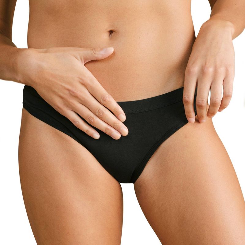 Cora Reusable Period Underwear - Bikini Style - Black, 3 of 15