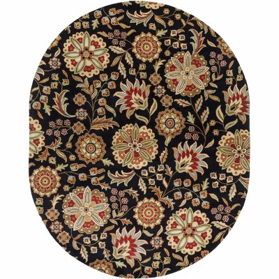 Hauteloom Heaters Black Floral Wool Carpet