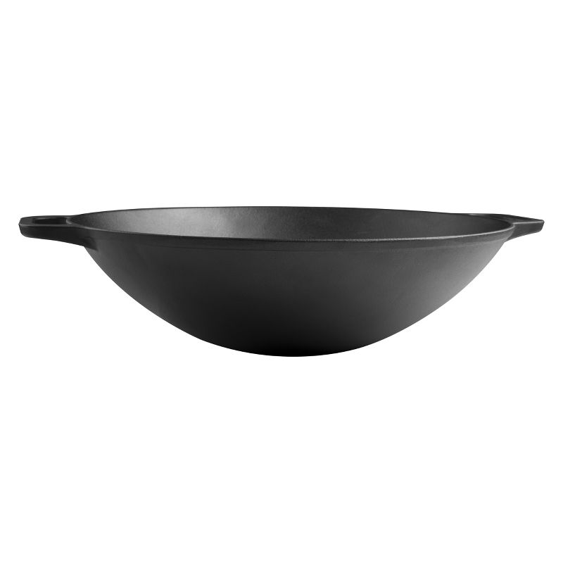 Victoria Cast Iron Wok with Stability Base 14" Black, 3 of 8