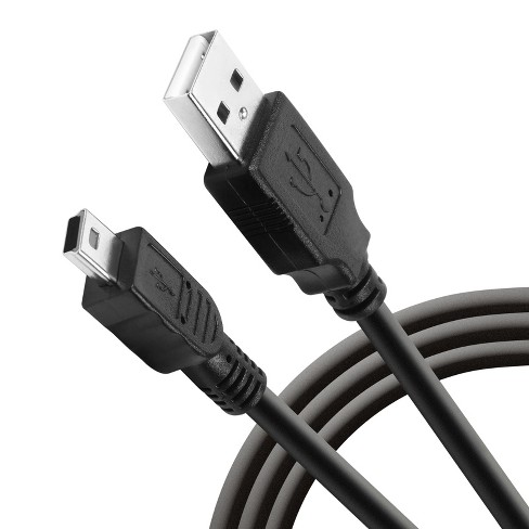 solid butik fornærme Insten Usb 2.0 Cable, Type A To Mini 5-pin Type B, 10 Feet / 3 Meter :  Target