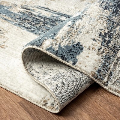 Luxe Weavers Blue Abstract 6' x 9' Stain-Resistant Area Rug