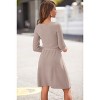 Women's V-Neck Belted Sweater Dress - LASCANA - 3 of 4