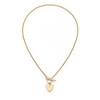 Adornia 14k Gold Plated Heart Initial Toggle Necklace - 3 of 3