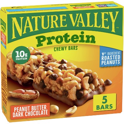 Nature Valley Peanut Butter Dark Chocolate Protein Chewy Bars - 5ct