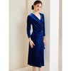 Allegra K Women's Velvet Wrap V Neck Evening Party Maxi Cocktail Dress - 4 of 4
