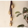 Jingle Bell Door Hanger – Brass Finish Bells with Velvet Ribbon - 2 of 3