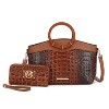 MKF Collection Phoebe Tote Women’s Faux Crocodile-Embossed Vegan Leather with Wristlet Wallet Bag by Mia K - 2 of 4