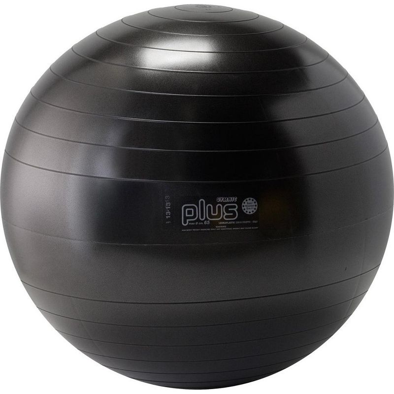 Gymnic Ball Plus 65 Fitness Exercise and Therapy Ball - Black, 1 of 2