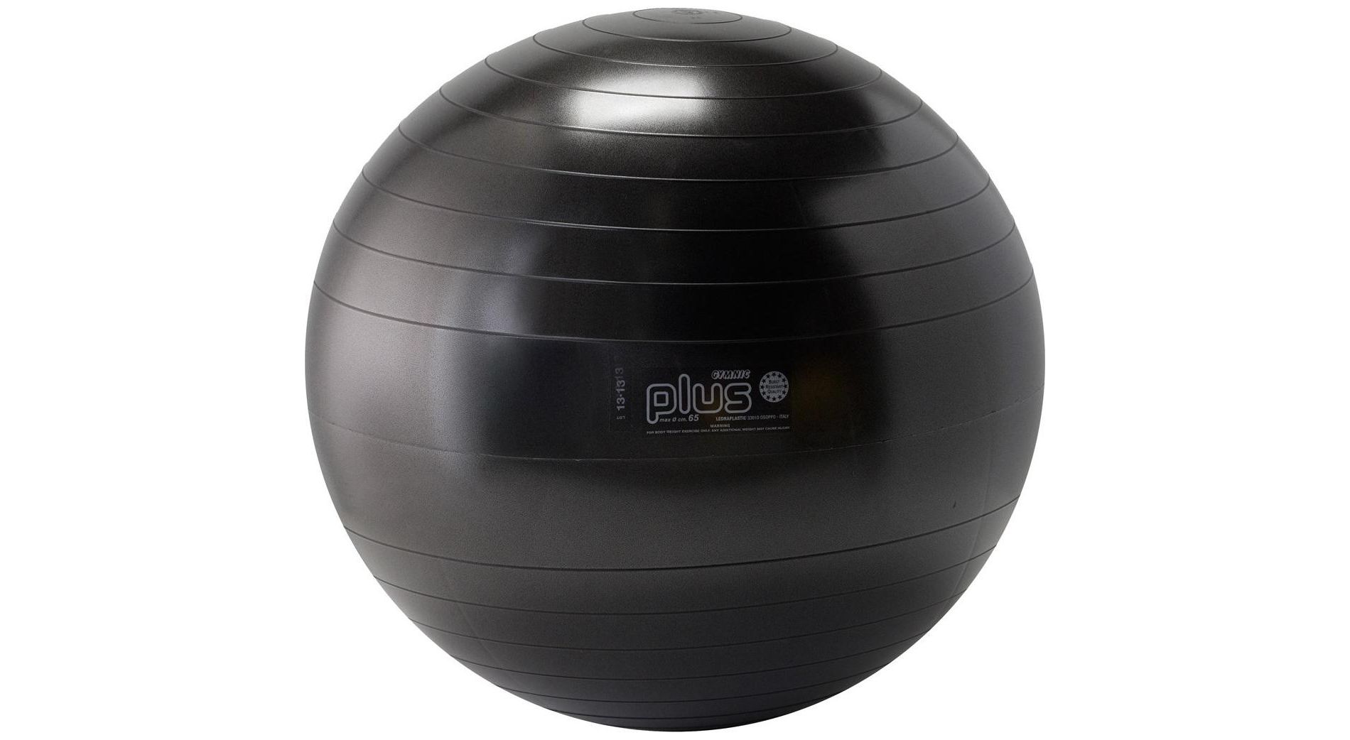 Gymnic Ball Plus 65 Fitness Exercise and Therapy Ball - Black