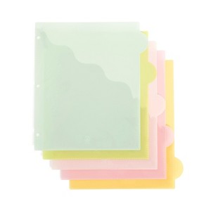 U Brands 5 Tab Poly Dividers with Pocket Solstice : Target