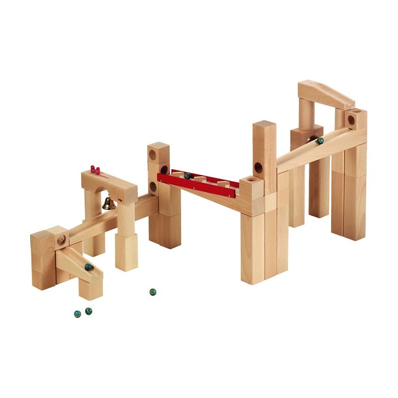 HABA Ball Track Large Basic Set - 42 Piece Wooden Marble Run for Beginner to Expert Architects(Made in Germany), 1 of 14