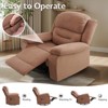Rocking Recliner Chair for Adult,360 Swivel Nursery Reclining Glider for Living Room,Brown - 3 of 4