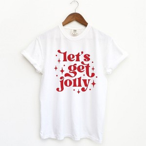 Simply Sage Market Women's Whimsical Let's Get Jolly Short Sleeve Garment Dyed Tee - 1 of 4