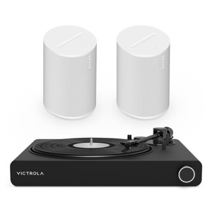 Victrola Stream Onyx Works with Sonos Wireless Turntable with Pair of Sonos Era 100 Wireless Smart Speaker (White) - 1 of 4